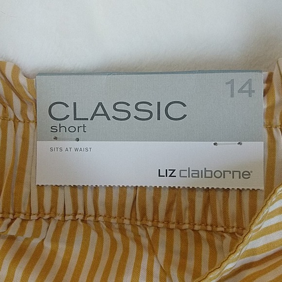 Liz Claiborne Paperbag Tie Waist Cotton Shorts 14 - Picture 10 of 11